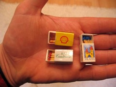 Miniatűr gyufásdobozok